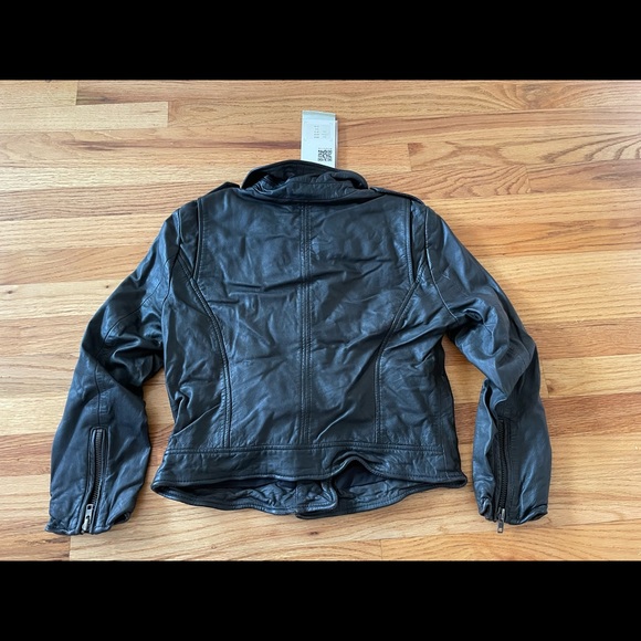 MUUBAA KOSI CROP LEATHER BIKER JACKET BLACK 8 - Picture 10 of 10